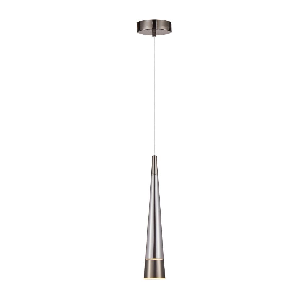Sunnyvale Collection 1-Light Pendant Pearl Black and Smoke