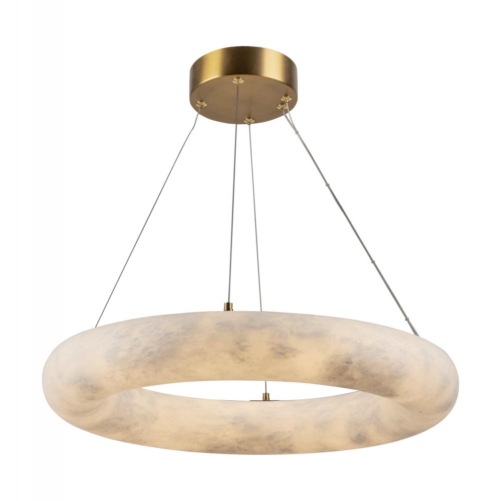 Camila Collection 1-Light 19" Chandelier Brushed Brass