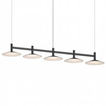 Sonneman 1785.25-CON - 5-Light Linear Pendant w/Shallow Cone Shades