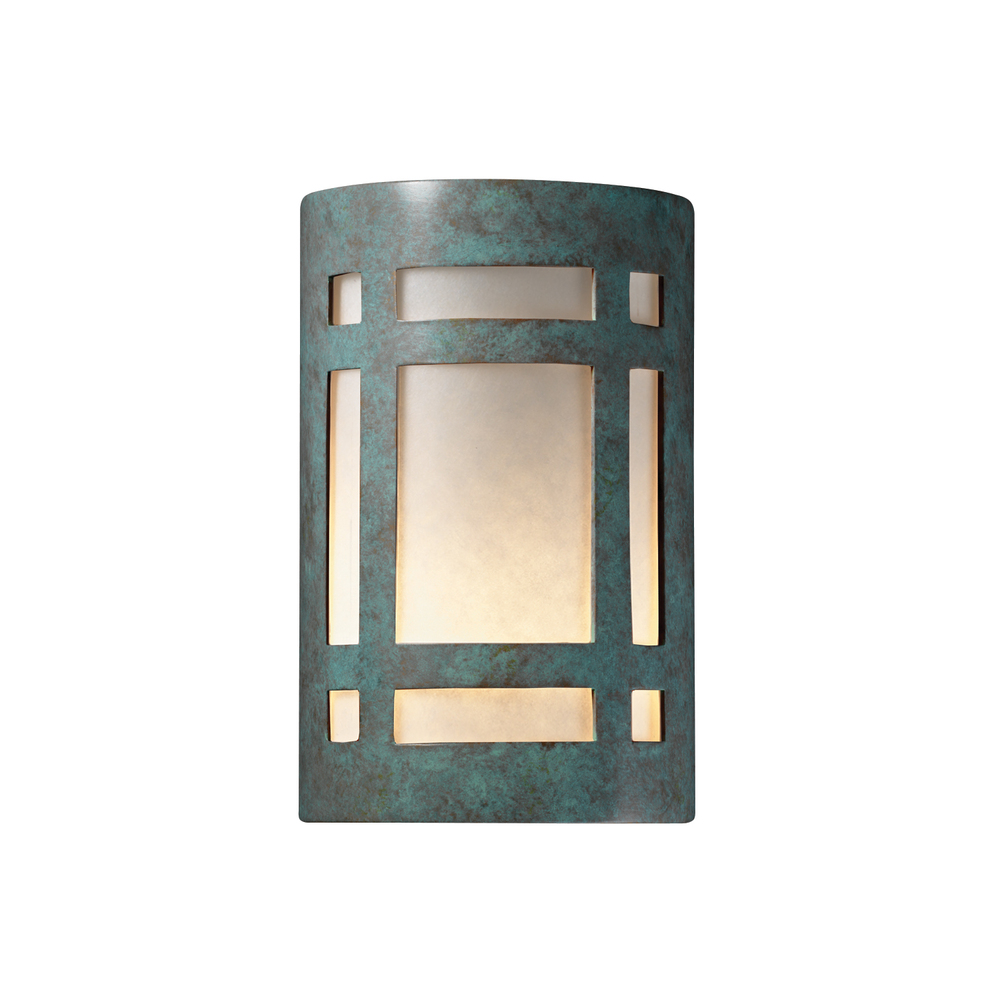 Small ADA Craftsman Window LED Wall Sconce- Open Top & Bottom (Outdoor)