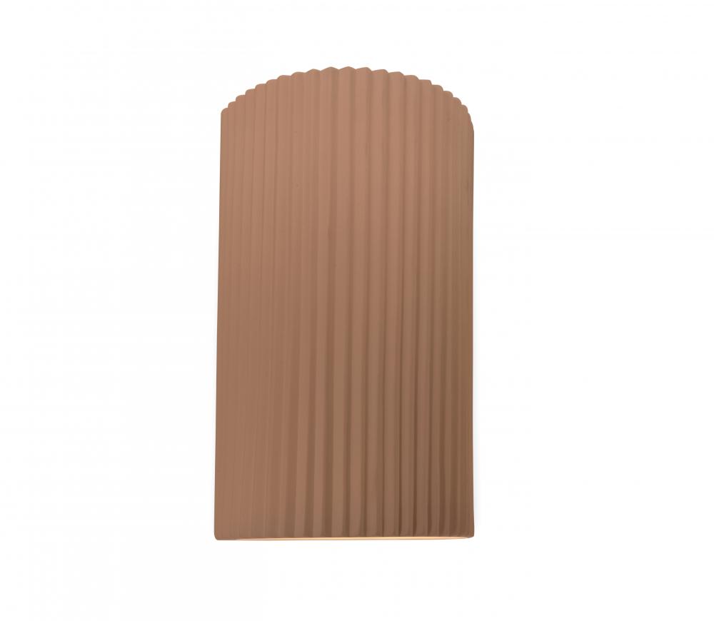 Large ADA Pleated Cylinder Wall Sconce