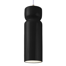 Justice Design Group CER-6510-BLK-ABRS-WTCD - Tall Hourglass Pendant