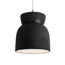 Justice Design Group CER-6515-BLK-ABRS-WTCD - Large Hourglass Pendant