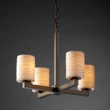 Justice Design Group POR-8829-10-BMBO-DBRZ - Modular 4-Light Chandelier