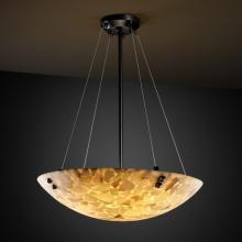 Justice Design Group ALR-9662-25-MBLK-F1-LED-5000 - 24" Pendant Bowl w/ PAIR CYLINDRICAL FINIALS