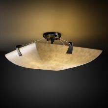 Justice Design Group CLD-9634-25-MBLK-LED-6000 - 36" Semi-Flush Bowl w/ Tapered Clips