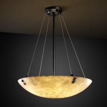 Justice Design Group CLD-9664-25-MBLK-F1-LED-6000 - 36" Pendant Bowl w/ Pair Cylindrical Finials