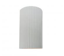 Justice Design Group CER-5745-WHT-LED1-1000 - Large ADA LED Pleated Cylinder Wall Sconce