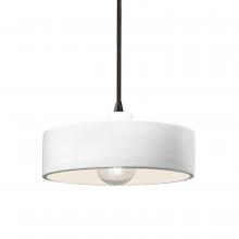 Justice Design Group CER-6460-WHT-MBLK-BKCD - Dish Pendant