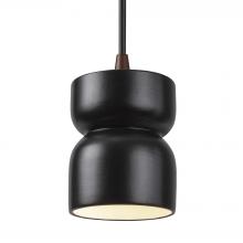 Justice Design Group CER-6500-CRB-DBRZ-BKCD - Short Hourglass Pendant