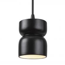 Justice Design Group CER-6500-CRB-MBLK-BKCD - Short Hourglass Pendant