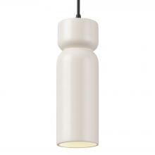 Justice Design Group CER-6510-MAT-MBLK-BKCD - Tall Hourglass Pendant