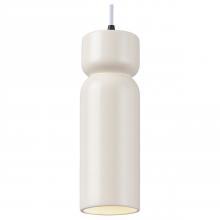 Justice Design Group CER-6510-MAT-MBLK-WTCD-LED1-700 - Tall Hourglass LED Pendant