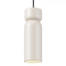 Justice Design Group CER-6510-MAT-NCKL-BKCD - Tall Hourglass Pendant