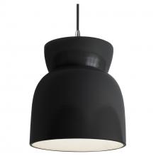 Justice Design Group CER-6515-BLK-CROM-BKCD-LED1-700 - Large Hourglass LED Pendant