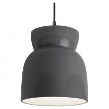 Justice Design Group CER-6515-GRY-DBRZ-BKCD-LED1-700 - Large Hourglass LED Pendant