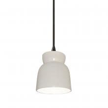 Justice Design Group CER-6515-WHT-MBLK-BKCD - Large Hourglass Pendant