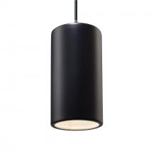 Justice Design Group CER-9625-CRB-CROM-BKCD - Large Cylinder Pendant