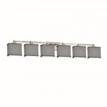 Justice Design Group FAB-8436-55-GRAY-NCKL - Regency 6-Light Bath Bar