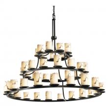 Justice Design Group FAL-8714-12-DBRZ - Dakota 45-Light 3-Tier Ring Chandelier