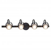 Justice Design Group FSN-8064-CLOP-MBLK - Conduit 4-Light Bath Bar