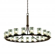 Justice Design Group GLA-8716-16-CLRT-DBRZ - Dakota 21-Light 1-Tier Ring Chandelier