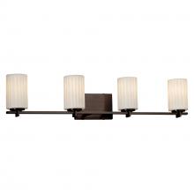 Justice Design Group POR-8444-10-WFAL-DBRZ - Era 4-Light Bath Bar