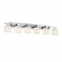 Justice Design Group FSN-8706-30-OPAL-CROM - Aero 6-Light Bath Bar