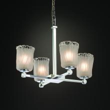 Justice Design Group GLA-8420-16-WTFR-CROM - Tetra 5-Light Chandelier