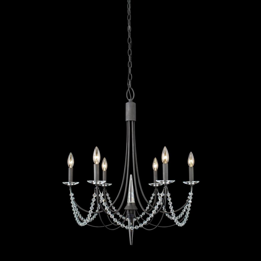 Brentwood 6-Lt Chandelier - Carbon Black