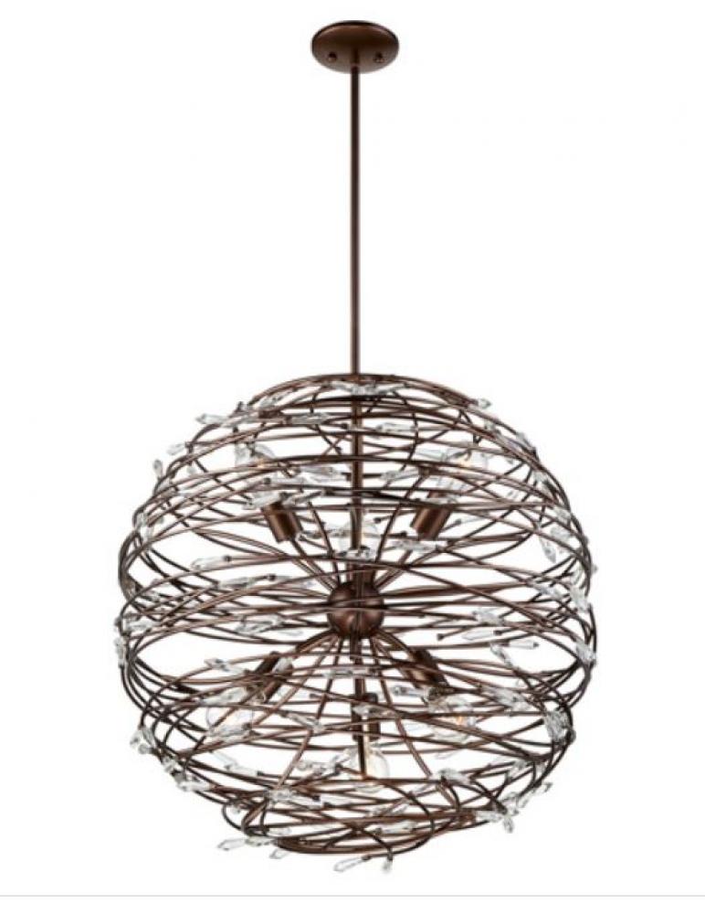 Offshoot 6-Lt Crystal Pendant