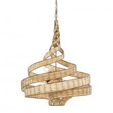 Varaluz 240P06BTR - Flow 6-Lt Twist Pendant - Baguette/Natural Rattan