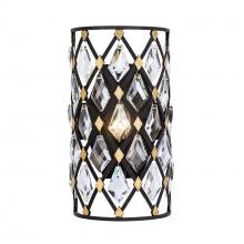 Varaluz 345W01CBHG - Windsor 1-Lt Crystal Sconce - Carbon/Havana Gold