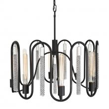 Varaluz 354P08MBCH - Darden 8-Lt Pendant - Matte Black/Painted Chrome