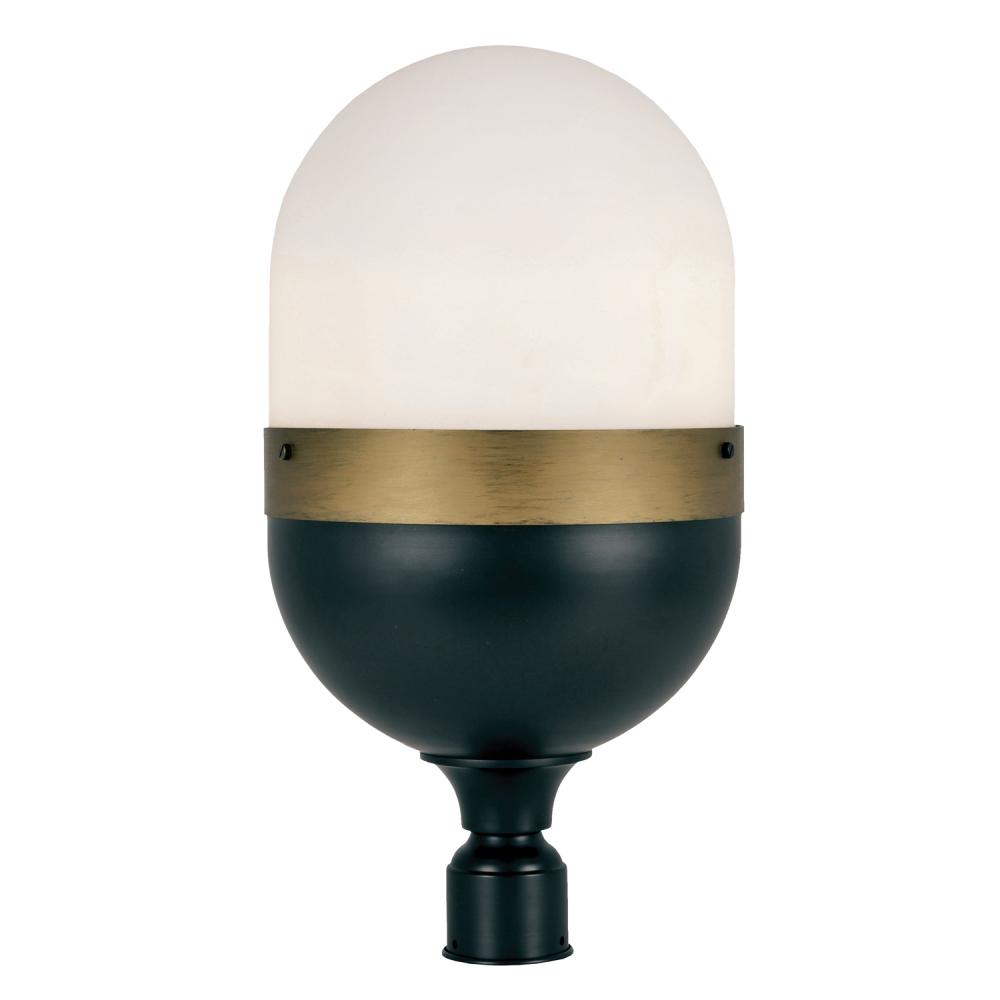 Brian Patrick Flynn Capsule 3 Light Matte Black + Textured Gold Outdoor Post