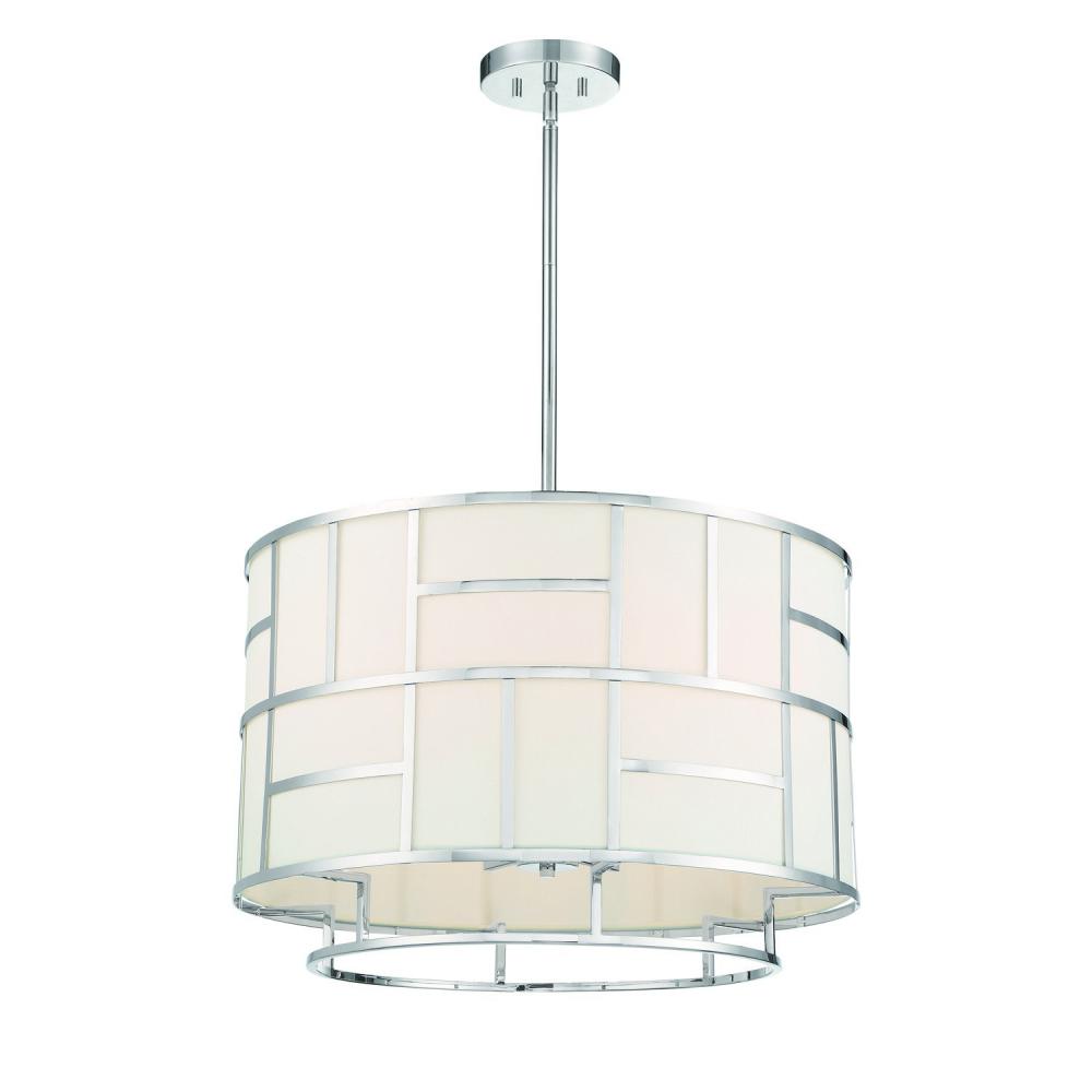 Libby Langdon for Crystorama Danielson 6 Light Polished Nickel Chandelier