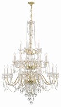 Crystorama 1156-PB-CL-MWP - Traditional Crystal 25 Light Polished Brass Chandelier