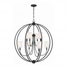 Crystorama 2246-BF - Libby Langdon for Crystorama Sylvan 8 Light Black Forged Chandelier