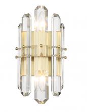 Crystorama BOL-8882-AG - Bolton 2 Light Aged Brass Sconce