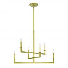 Crystorama DNT-6036-AG - Dante 6 Light Aged Brass Chandelier