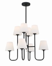 Crystorama KEE-A3008-BF - Keenan 8 Light Black Forged Chandelier
