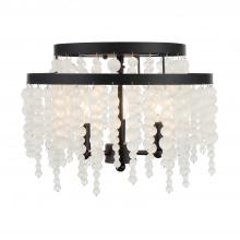 Crystorama POP-A5073-MK-FR - Poppy 3 Light Matte Black Semi Flush Mount