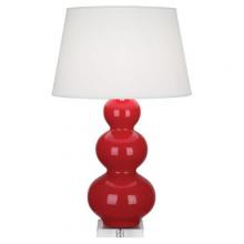 Robert Abbey RR43X - Ruby Red Triple Gourd Table Lamp