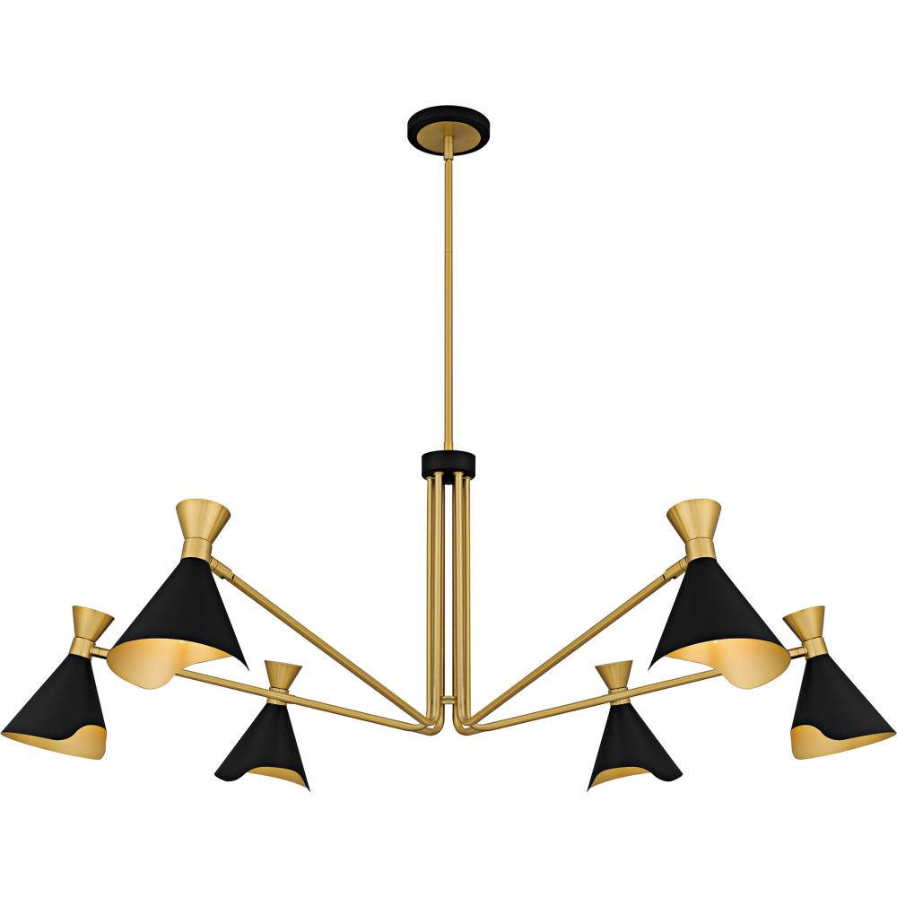 Arden 6-Light Matte Black Chandelier