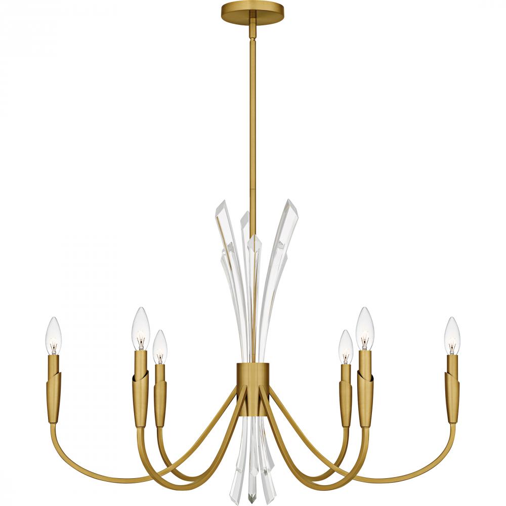 Cecily 6-Light Brushed Gold Chandelier