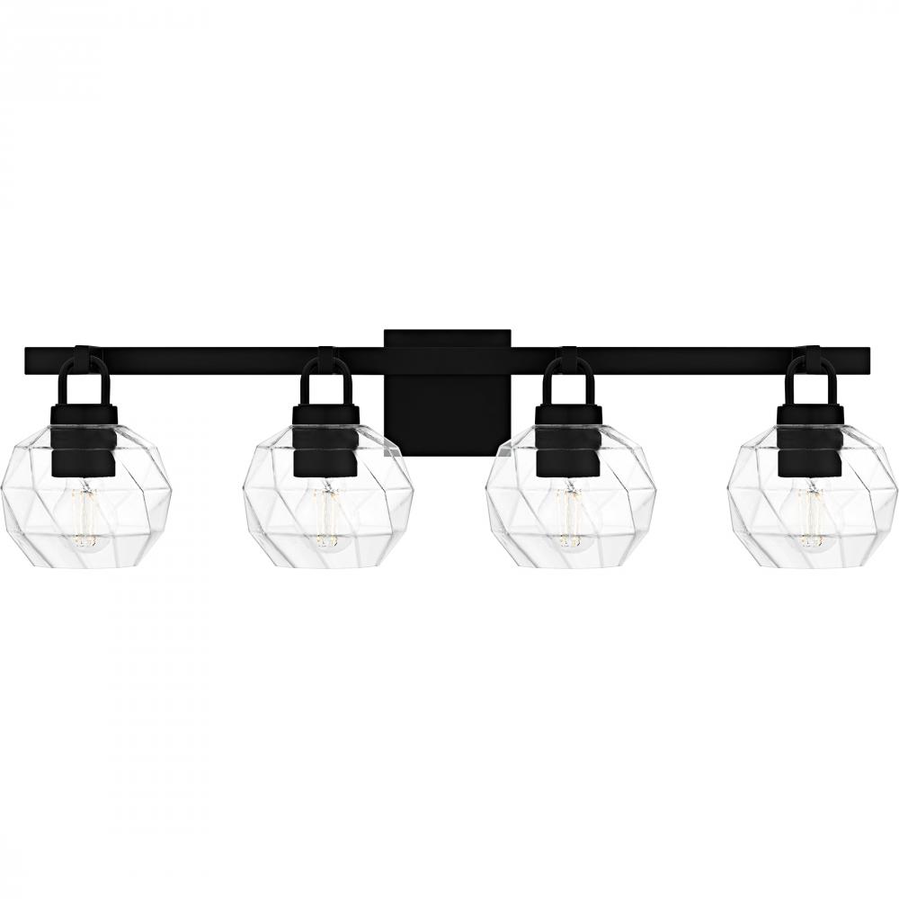 Celina 4-Light Matte Black Bath Light