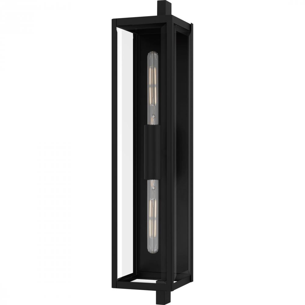 Dale 2-Light Matte Black Outdoor Wall Lantern