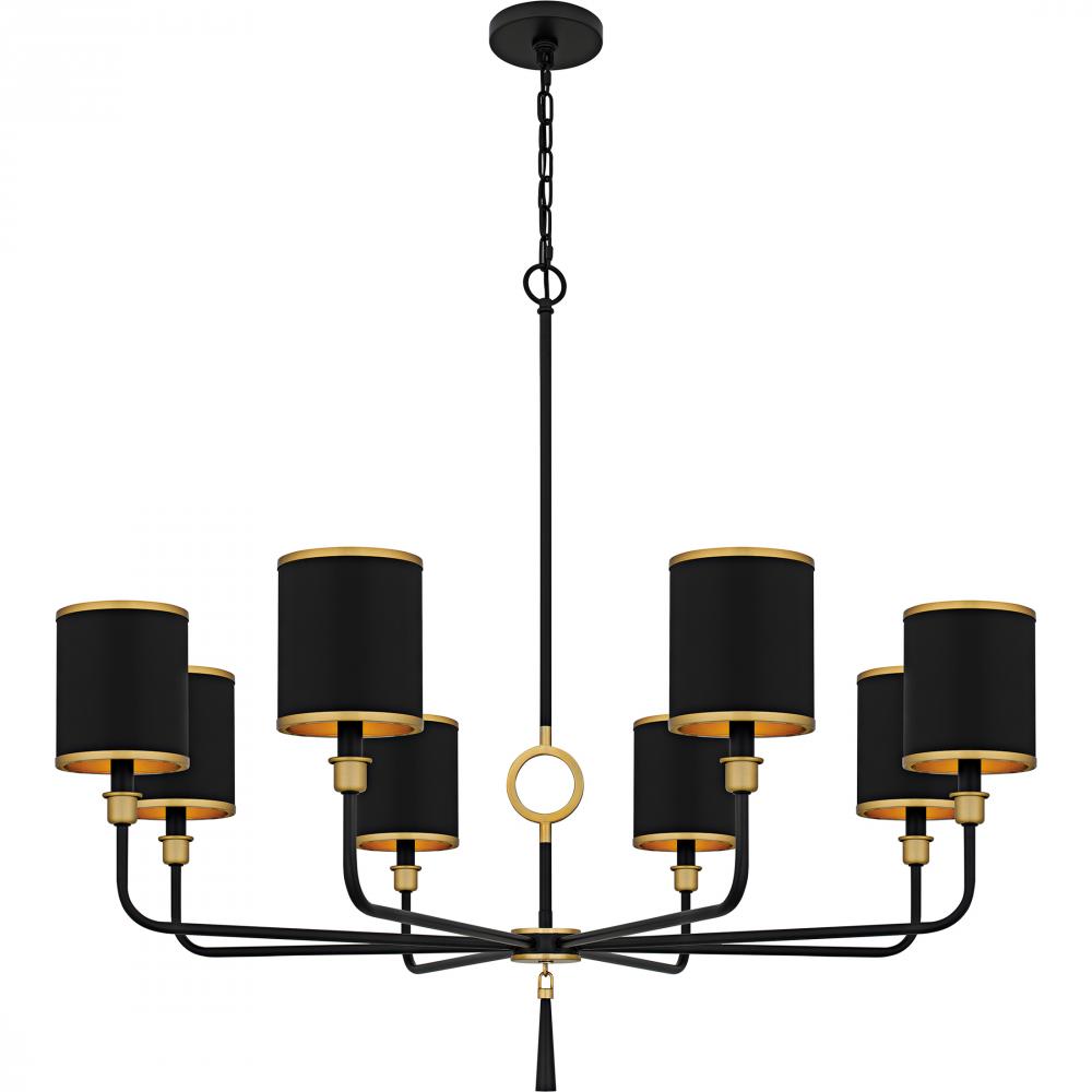 Lockery 8-Light Matte Black Chandelier