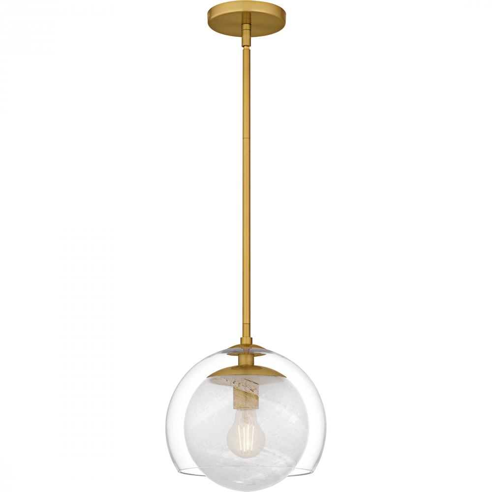 Eslinger 1-Light Brushed Gold Mini Pendant