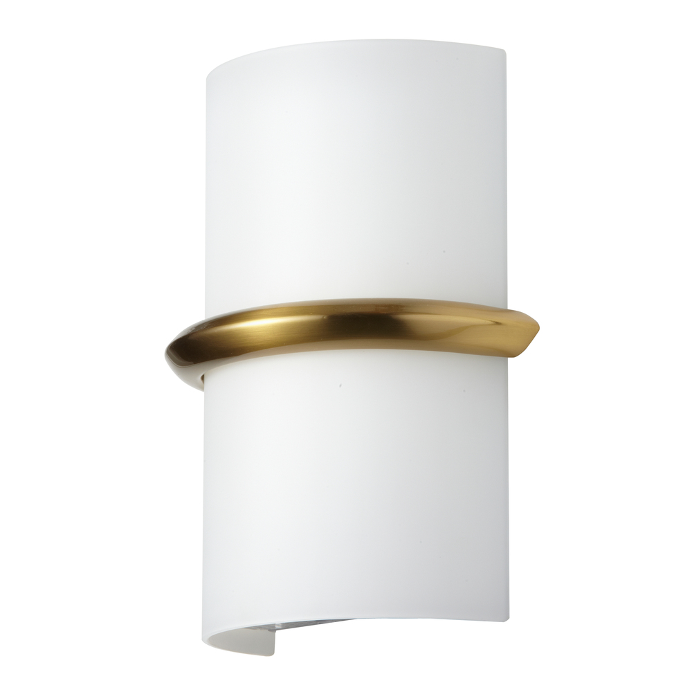 14W Wall Sconce, AGB w/ Opal Glass